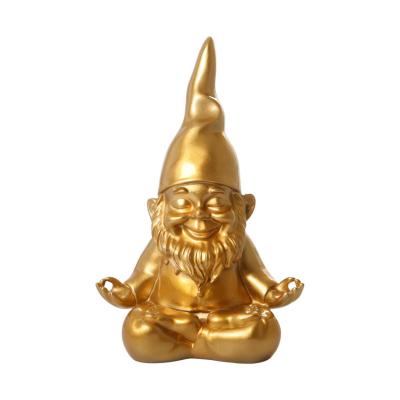 Gartenzwerg Buddha gold