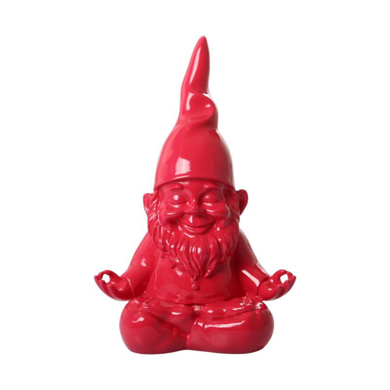 Gartenzwerg Buddha pink