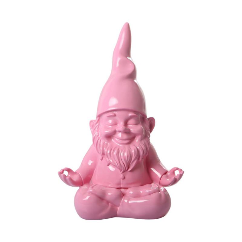 Gartenzwerg Buddha rosa