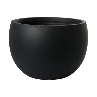 Leichtzement Pflanzk&uuml;bel bauchig anthrazit