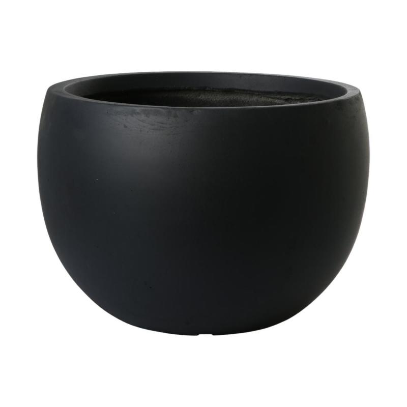 Leichtzement Pflanzk&uuml;bel bauchig anthrazit