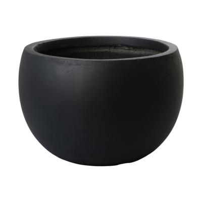 Leichtzement Pflanzk&uuml;bel bauchig anthrazit