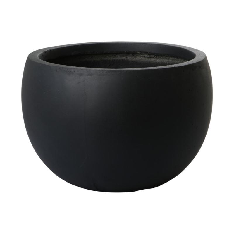 Leichtzement Pflanzk&uuml;bel bauchig anthrazit