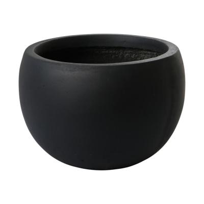 Leichtzement Pflanzk&uuml;bel bauchig anthrazit