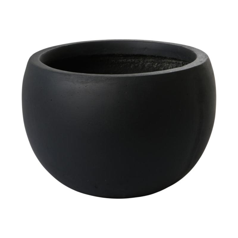 Leichtzement Pflanzk&uuml;bel bauchig anthrazit