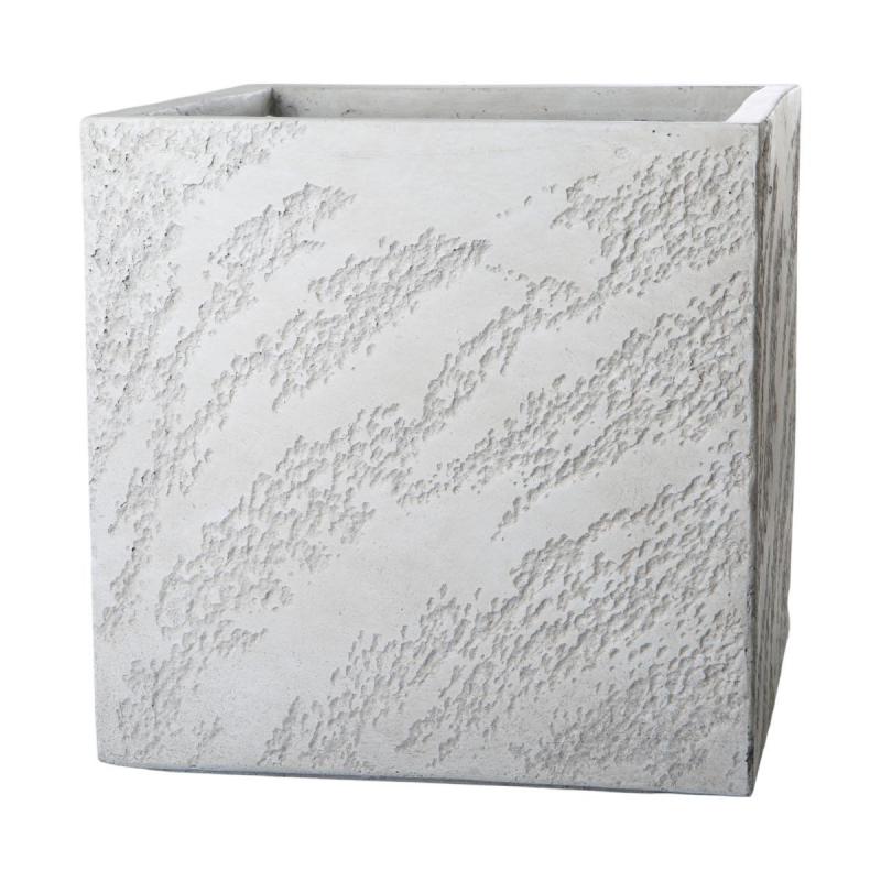Leichtzement Pflanzkubus antikwei&szlig;