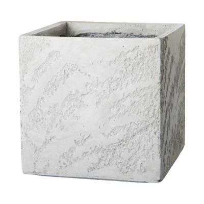 Leichtzement Pflanzkubus antikwei&szlig;