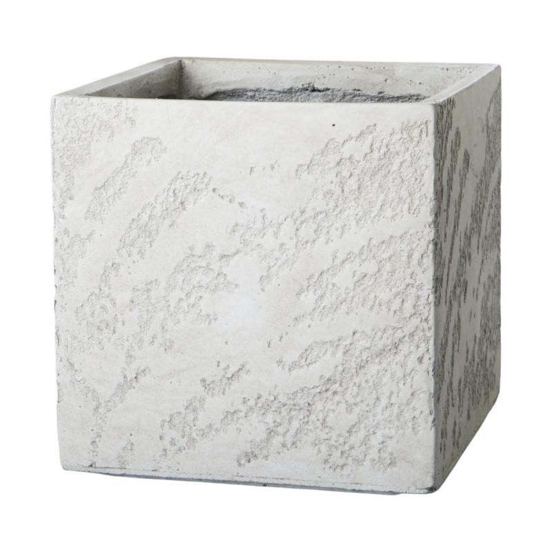 Leichtzement Pflanzkubus antikwei&szlig;