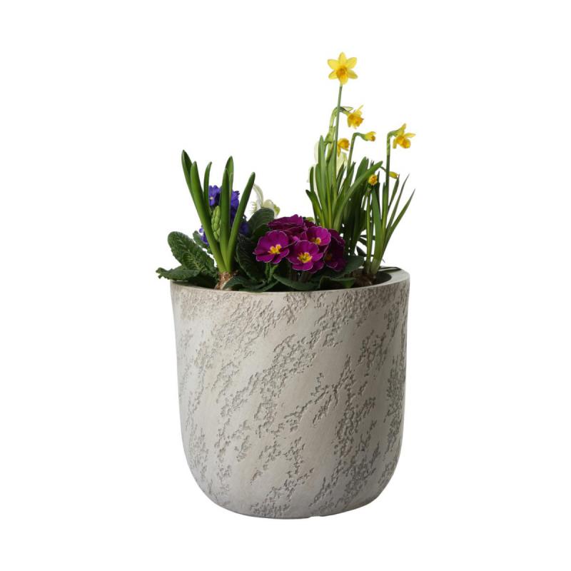 Leichtzement Pflanzk&uuml;bel antikwei&szlig;