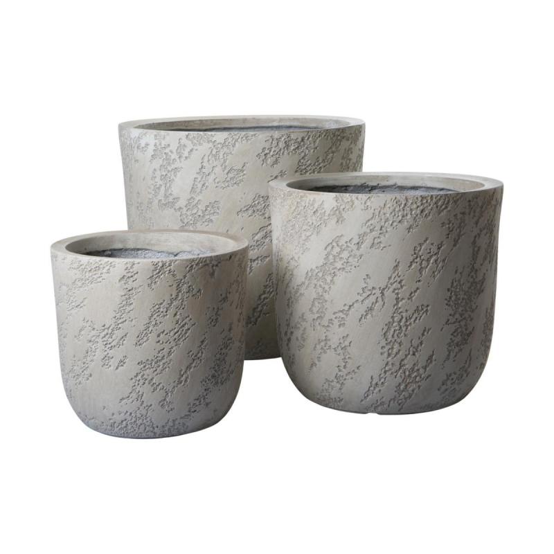 Leichtzement Pflanzk&uuml;bel antikwei&szlig;