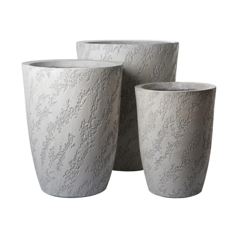 Leichtzement Pflanzgef&auml;&szlig; antikwei&szlig;