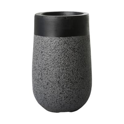 Leichtzement Pflanzgef&auml;&szlig; Anthrazit-Rand