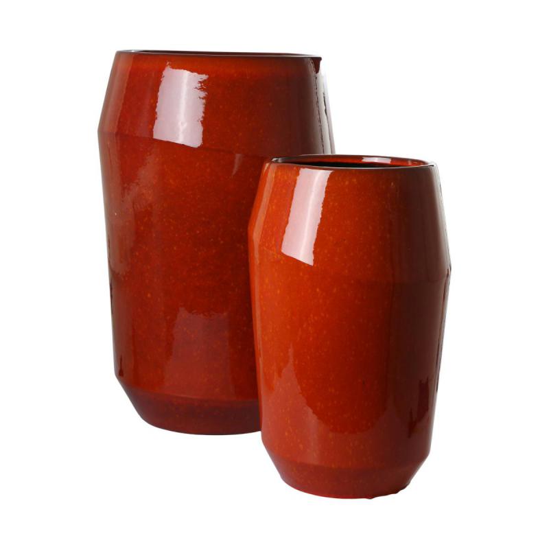 Vase glasiert orange