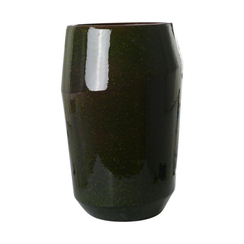 Vase glasiert gr&uuml;n