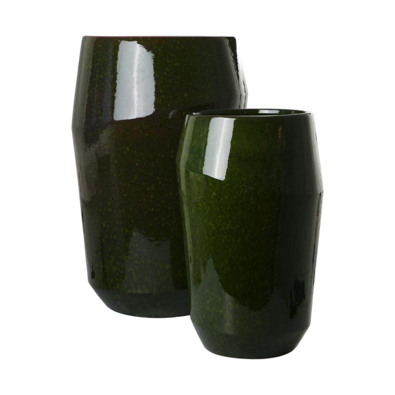 Vase glasiert gr&uuml;n