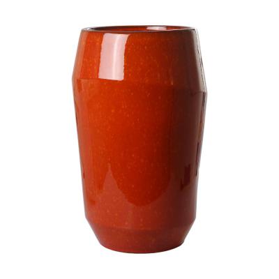 Vase glasiert orange