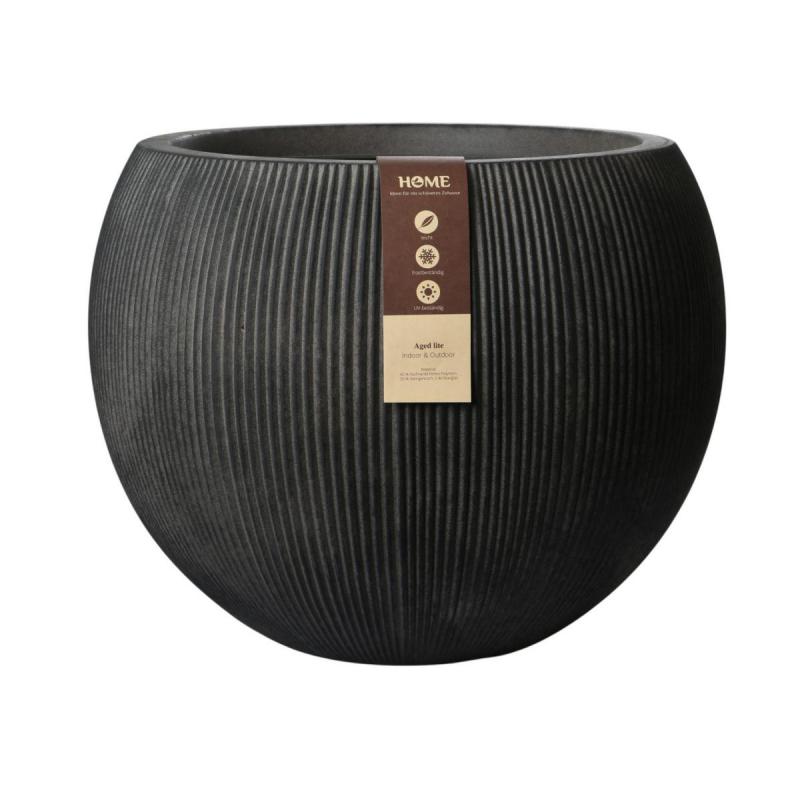 Aged Lite K&uuml;bel bauchig Vintage Black