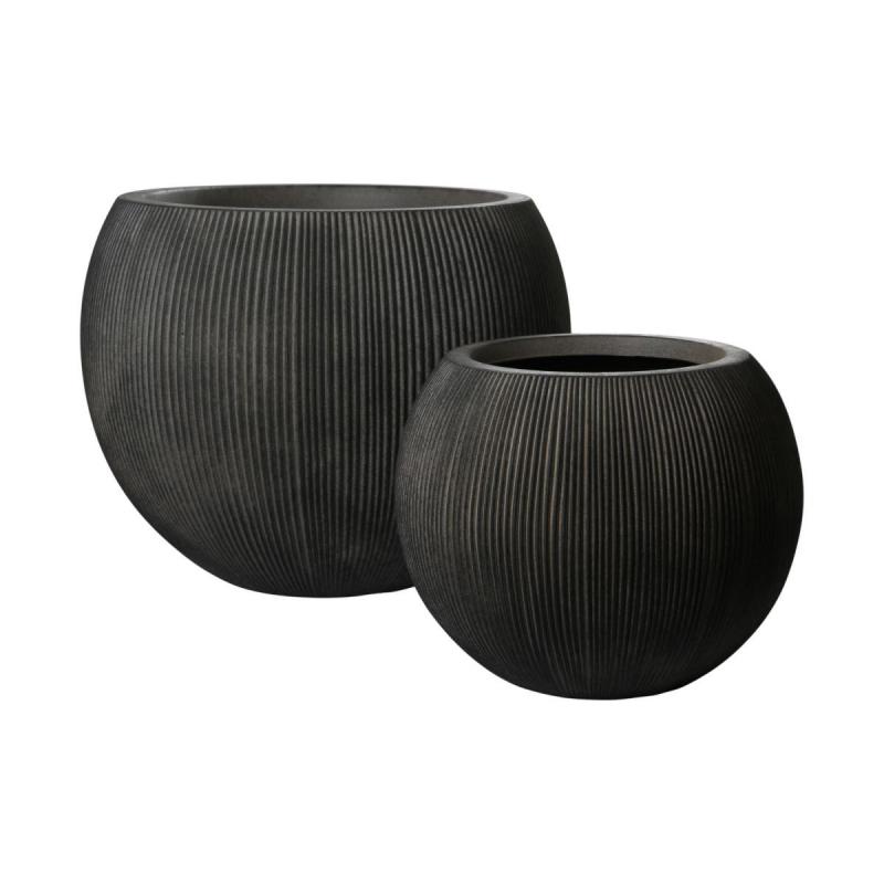 Aged Lite K&uuml;bel bauchig Vintage Black