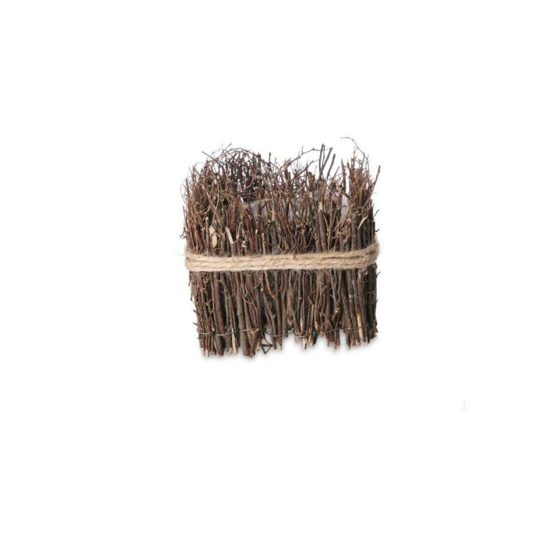 Weidenzweig-Schale quadratisch mit Sisal