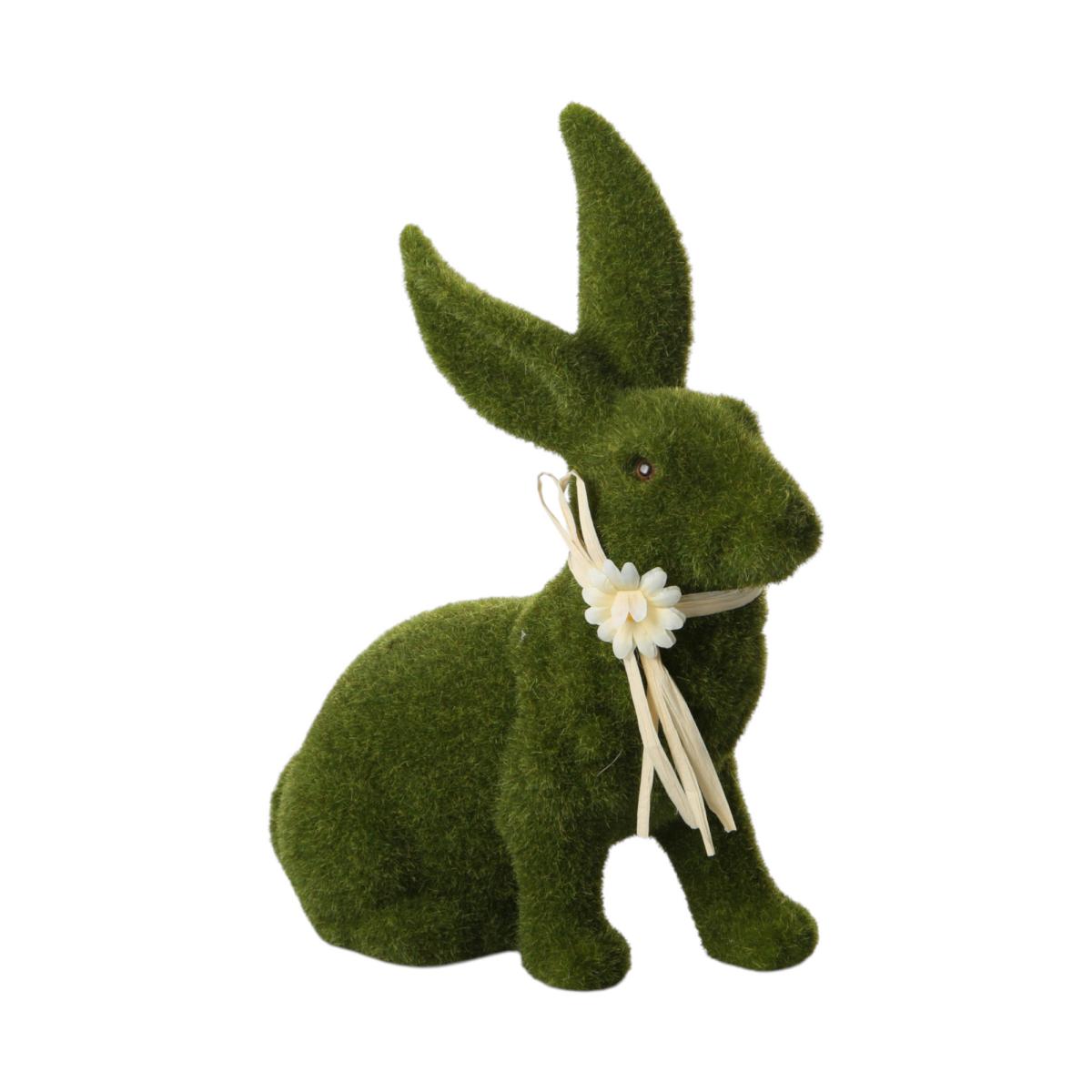 Filz-Hase sitzend dunkelgr&uuml;n