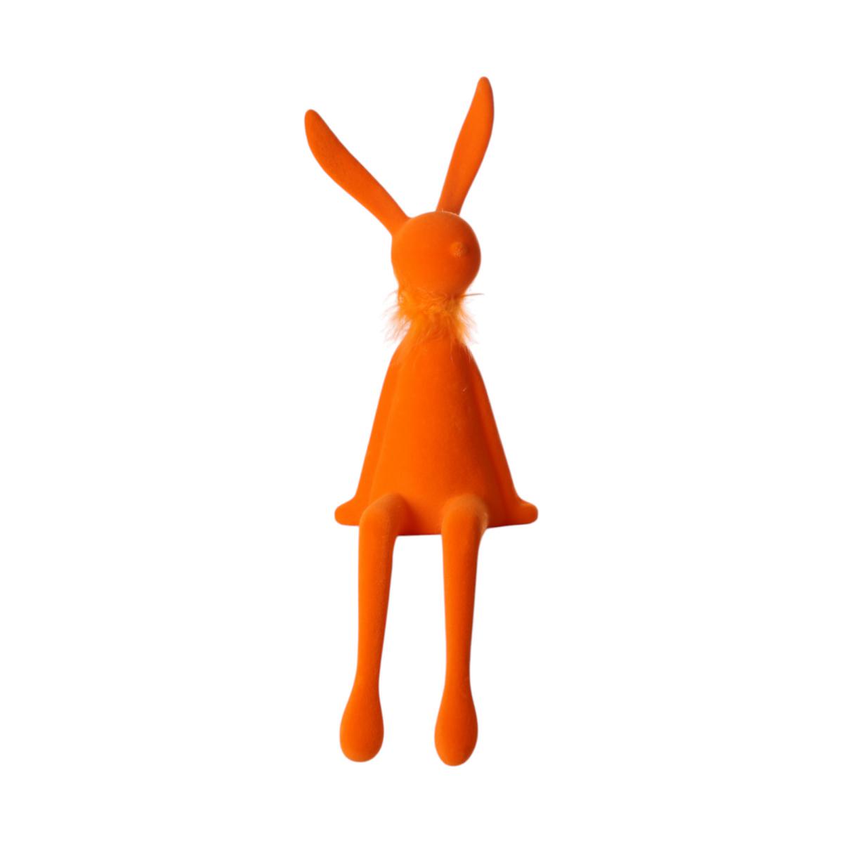 Filz-Hase sitzend orange