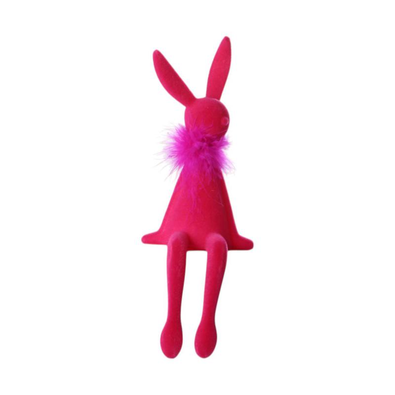 Filz-Hase sitzend pink/rosa/orange
