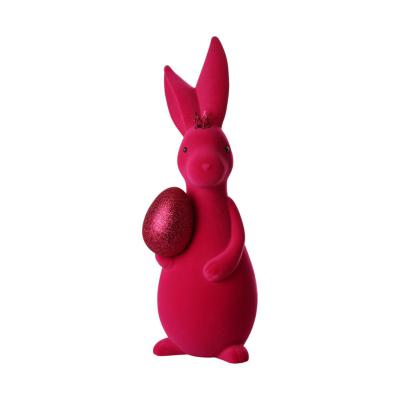 Filz-Hase mit Ei und Krone pink