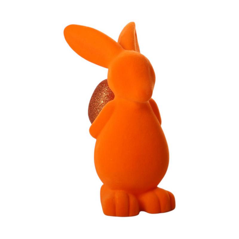 Filz-Hase mit Ei orange