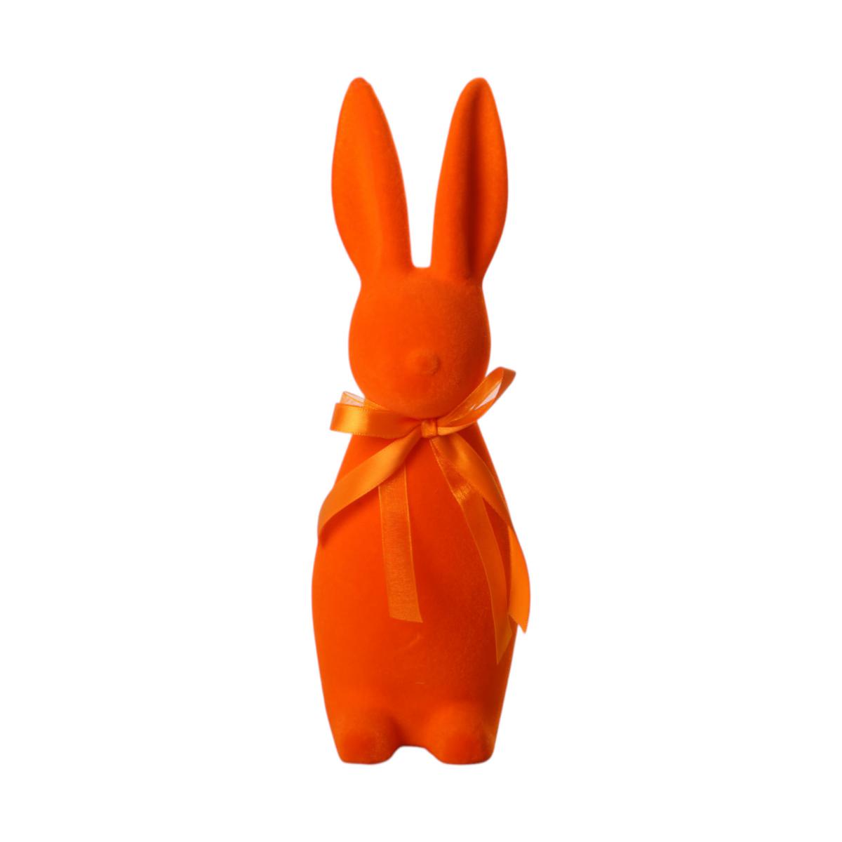 Filz-Hase mit Schleife orange