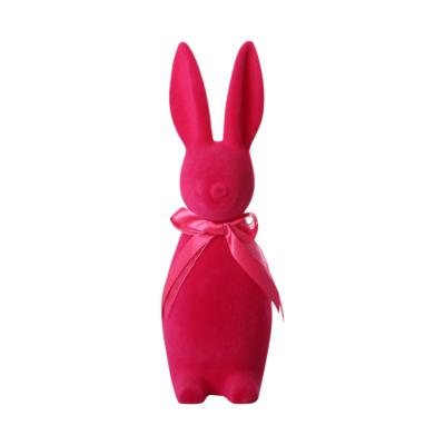 Filz-Hase mit Schleife fuchsia