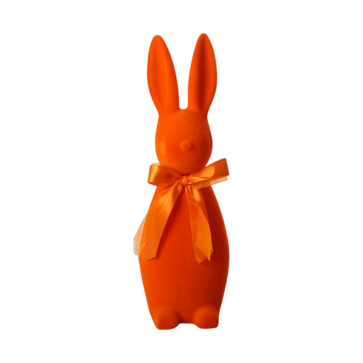 Filz-Hase mit Schleife orange
