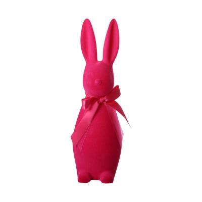 Filz-Hase mit Schleife fuchsia