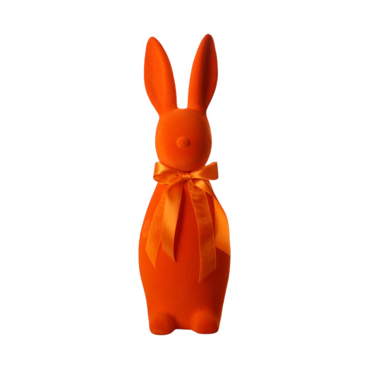 Filz-Hase mit Schleife orange