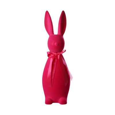 Filz-Hase mit Schleife fuchsia
