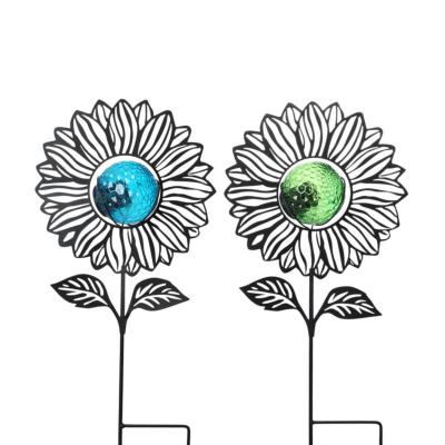 Solarleuchte-Blume am Stick Farbmix