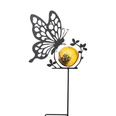 Solarleuchte-Schmetterling am Stick Farbmix