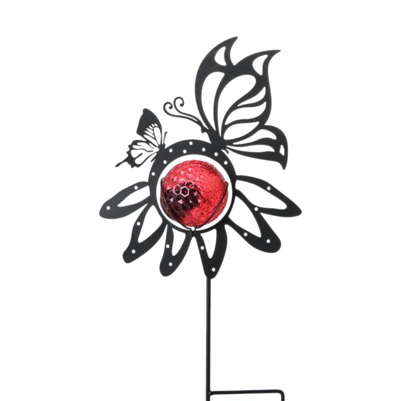 Solarleuchte-Schmetterling am Stick Farbmix