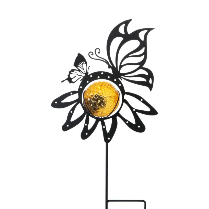 Solarleuchte-Schmetterling am Stick Farbmix