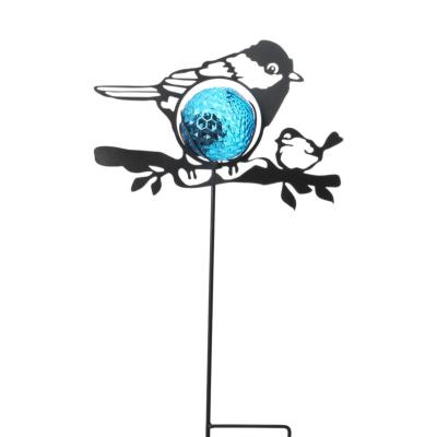 Solarleuchte-Vogel am Stick Farbmix