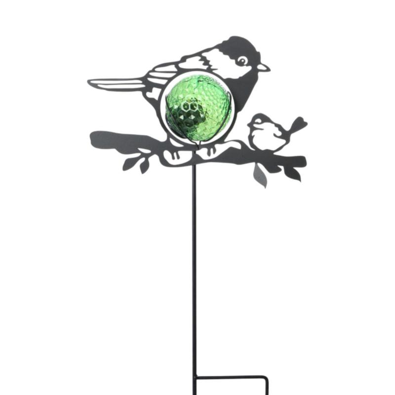Solarleuchte-Vogel am Stick Farbmix