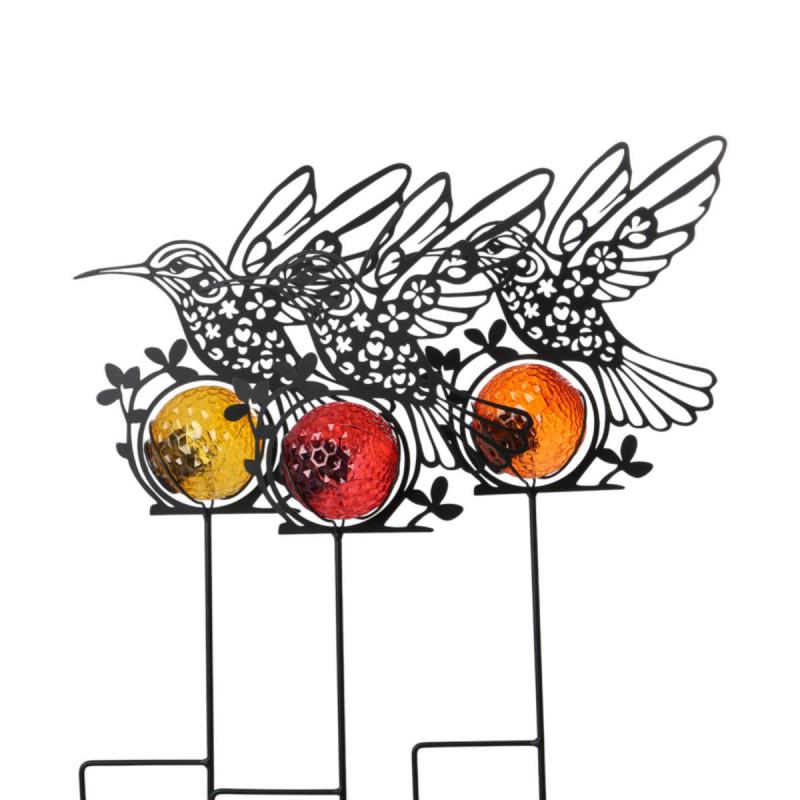 Solarleuchte-Kolibri am Stick Farbmix