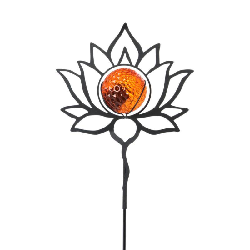 Solarleuchte-Lotus am Stick Farbmix