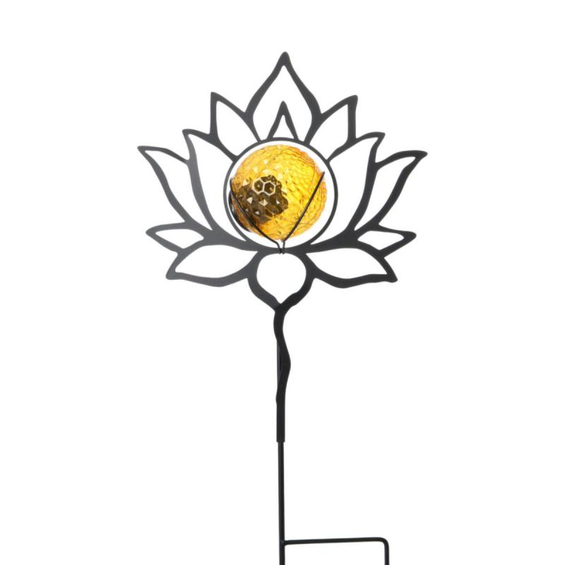 Solarleuchte-Lotus am Stick Farbmix