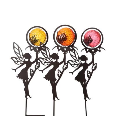 Solarleuchte-Fee am Stick Farbmix