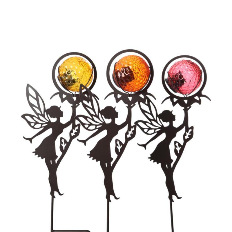 Solarleuchte-Fee am Stick Farbmix