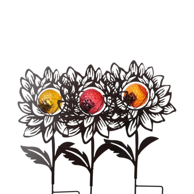 Solarleuchte-Blume am Stick Farbmix