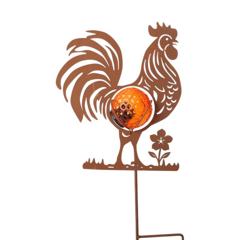 Solarleuchte-Hahn am Stick Farbmix