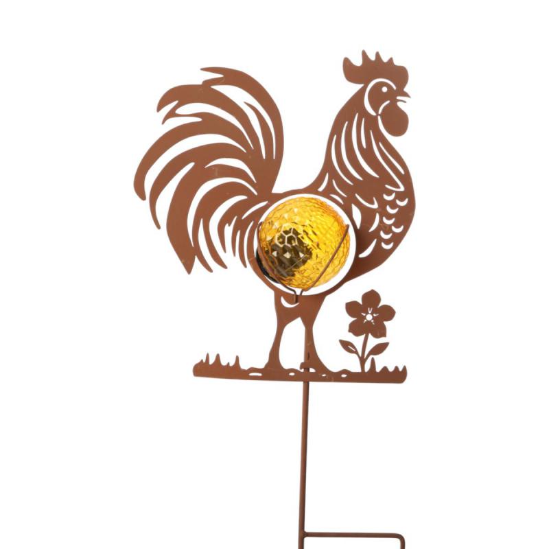 Solarleuchte-Hahn am Stick Farbmix