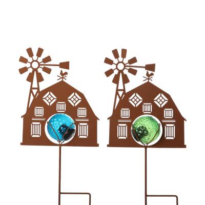 Solarleuchte-Farm am Stick Farbmix