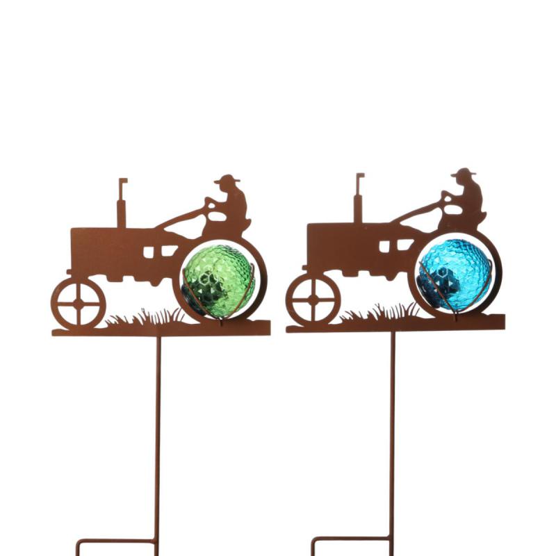 Solarleuchte-Traktor am Stick Farbmix